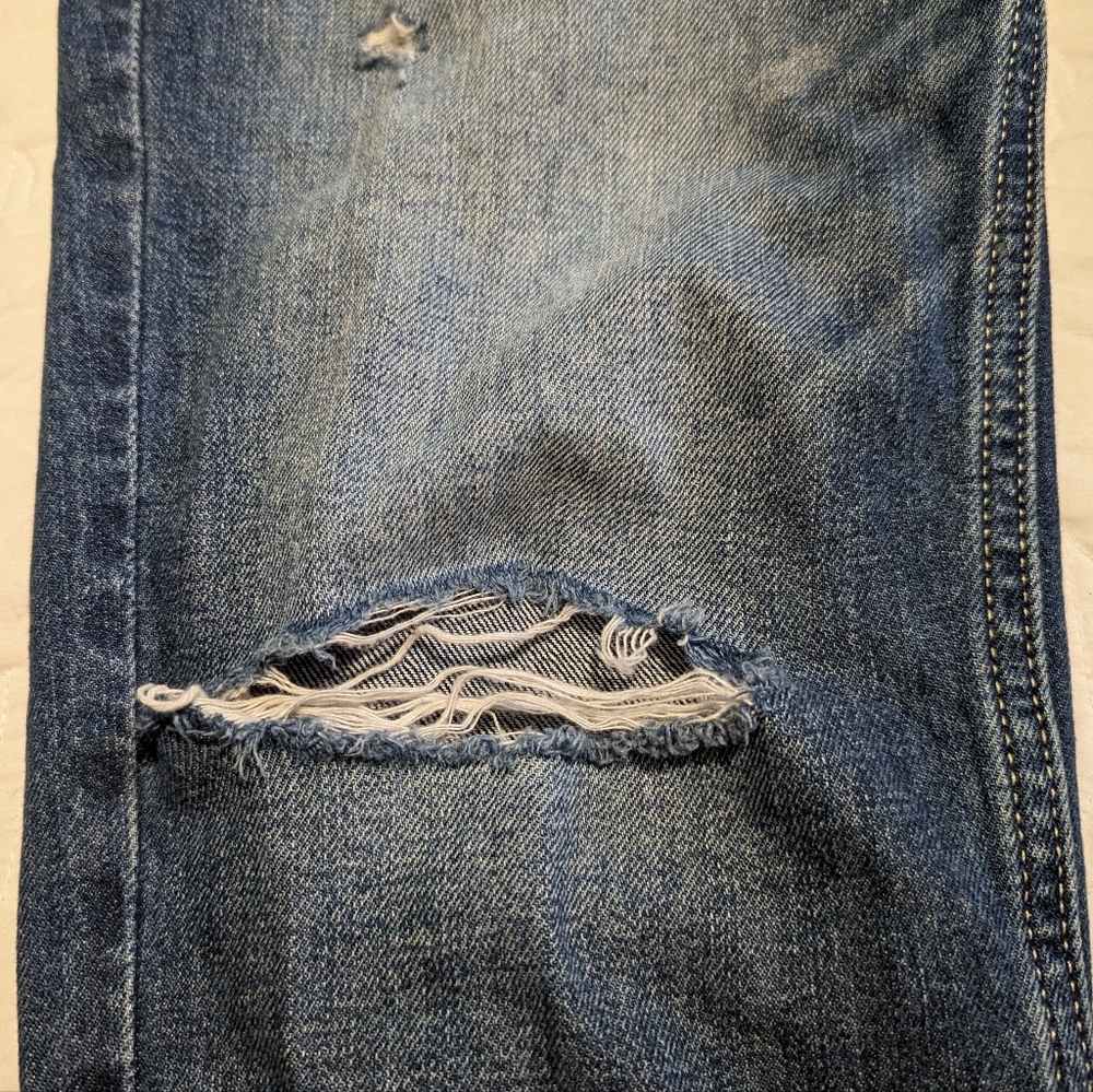 EUC..Hollister Denim Bib Ripped and Distressed Overalls Size Small - Picture 8 of 9